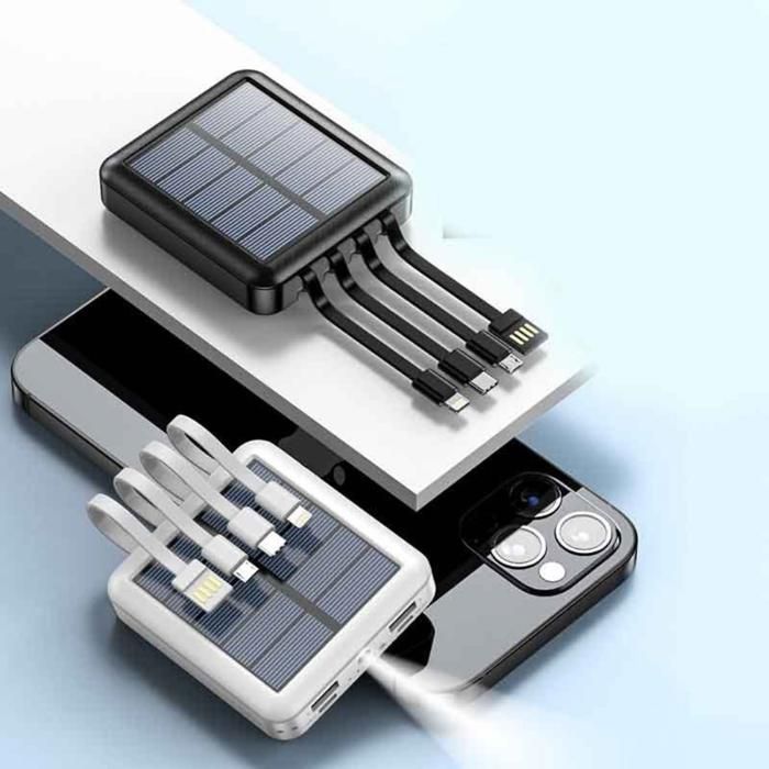 Chargeur solaire de poche pour téléphones intelligents avec 4 ports usb (Couleur aléatoire)