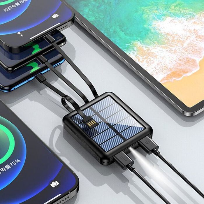 Chargeur de batterie solaire polyvalent pour téléphones portables
