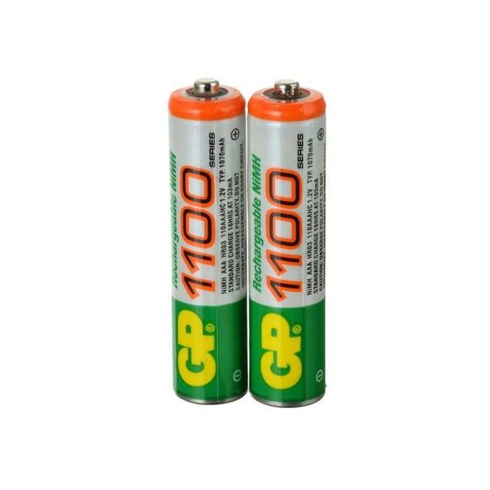Gp 1.2v 1100mah ni-mh rechargeable aaa batteries (2pcs)