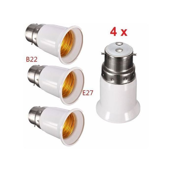 Adaptateurs led b22 vers e27 4 pièces