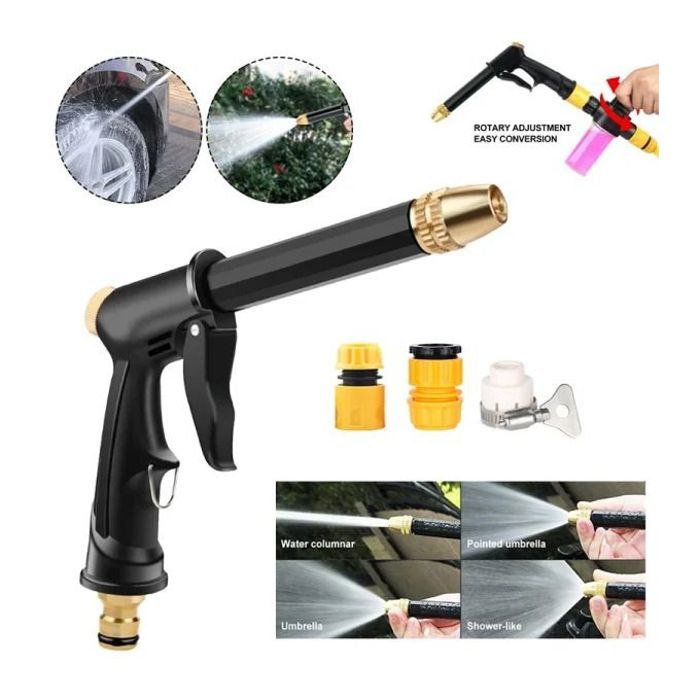 Pistolet haute pression arrosage et nettoyage jardin