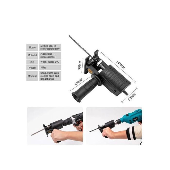 Adaptateur scie manuelle alternative perceuse electrique