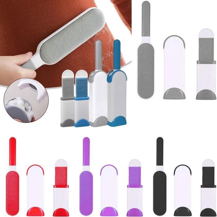 Brosse autonettoyante double face pour animaux, brosse magique réutilisable (Couleur aléatoire)