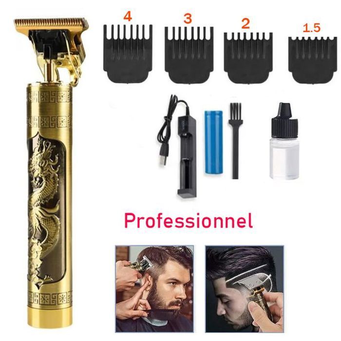 Kit tondeuse barbe professionnelle rechargeable