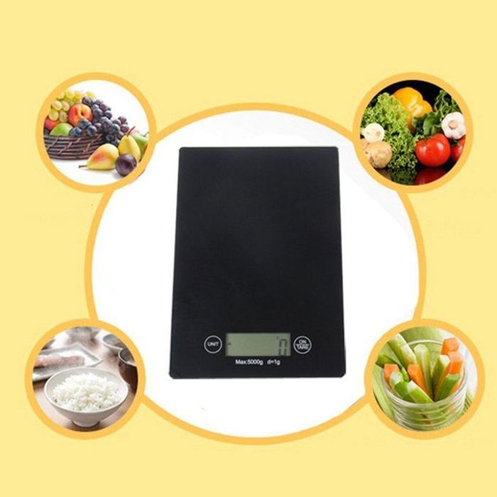 Balance de cuisine numérique max 5kg en verre