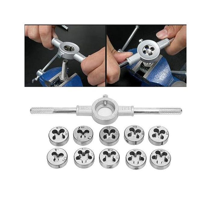 Jeu de 10 clés à molette en acier rapide à filetage extérieur