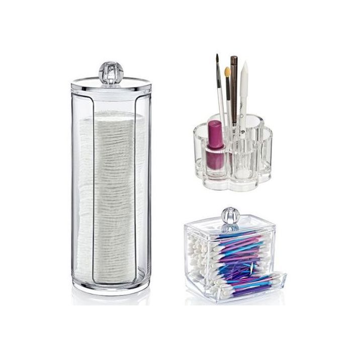 Trio d'organisateurs cosmétiques premium