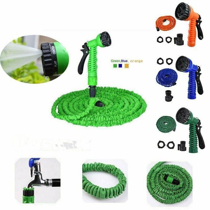 Tuyau d'arrosage extensible avec pistolet pulvérisateur 15m (Couleur aléatoire)