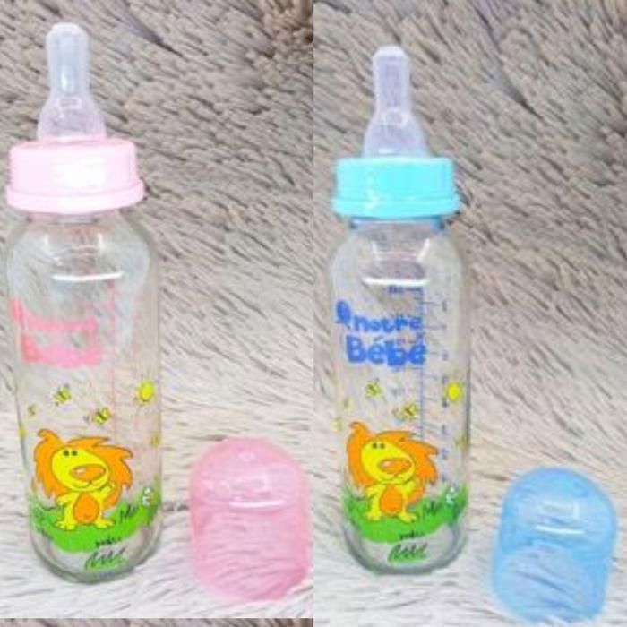 New biberon en verre de qualité résistant à la chaleur 240ml (Couleur aléatoire)