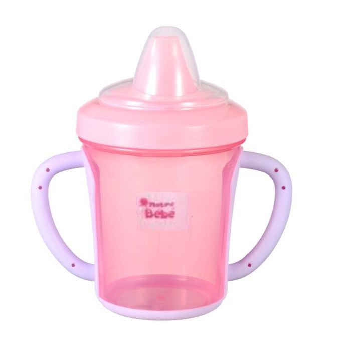 Tasse bébé anti-fuite avec poignées rose 9m+ 270ml
