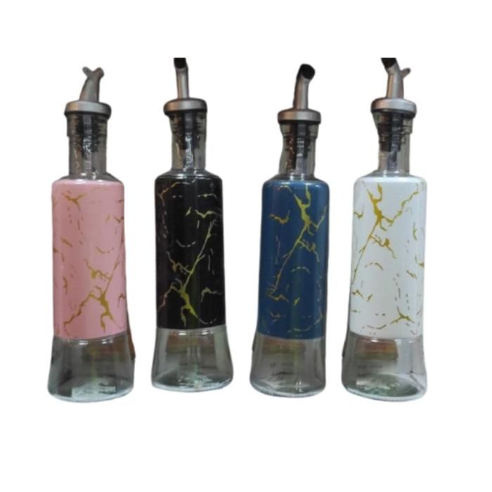 Bouteille d'huile avec couvercle 320 ml en verre (Couleur aléatoire)