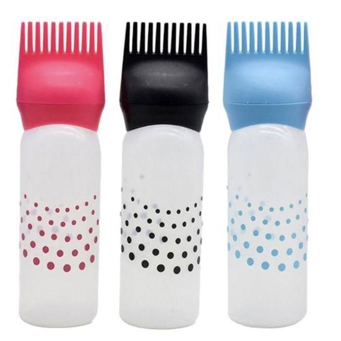 Flacon de teinture pour cheveux racine avec peigne pour une application facile (Couleur aléatoire)