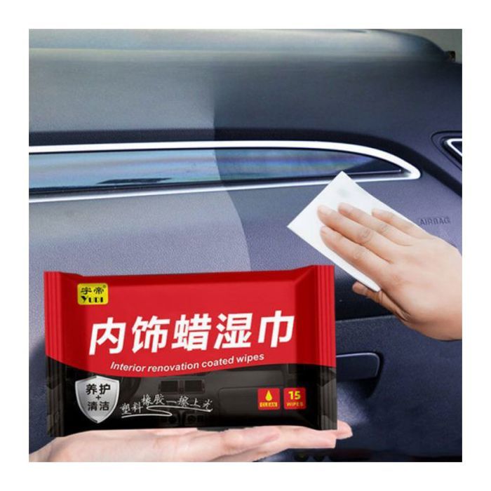 Kit de 15 lingettes nettoyantes en coton multifonctions pour voiture