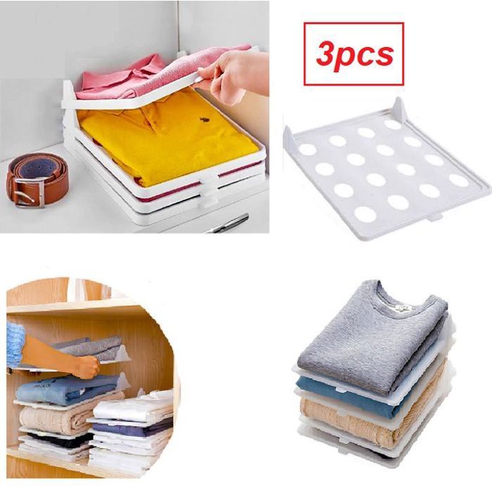 Organisateurs anti-rides - GENERIC - Trio - Plastique - Blanc - 0,2 kg