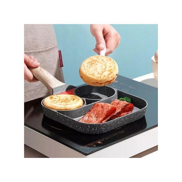 Poêle à frire antiadhésive en bois