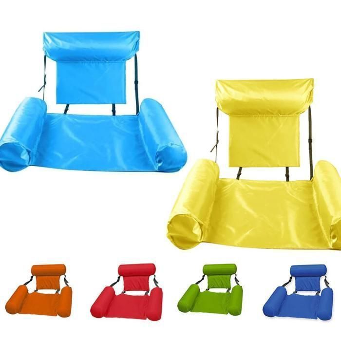 Hamac gonflable pliable pour la natation, lit-balançoire, détente,été  (Couleur aléatoire)