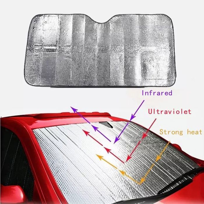 Pare-soleil pliable pour pare-brise de voiture,protection uv,130x60cm