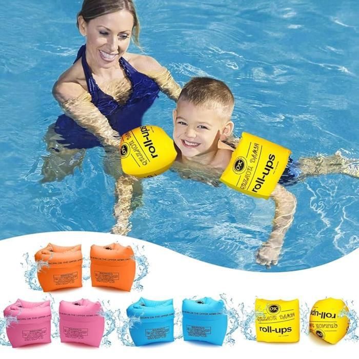 Lot de 2 paires de brassards de natation pour la piscine ,les sports nautiques (Couleur aléatoire)