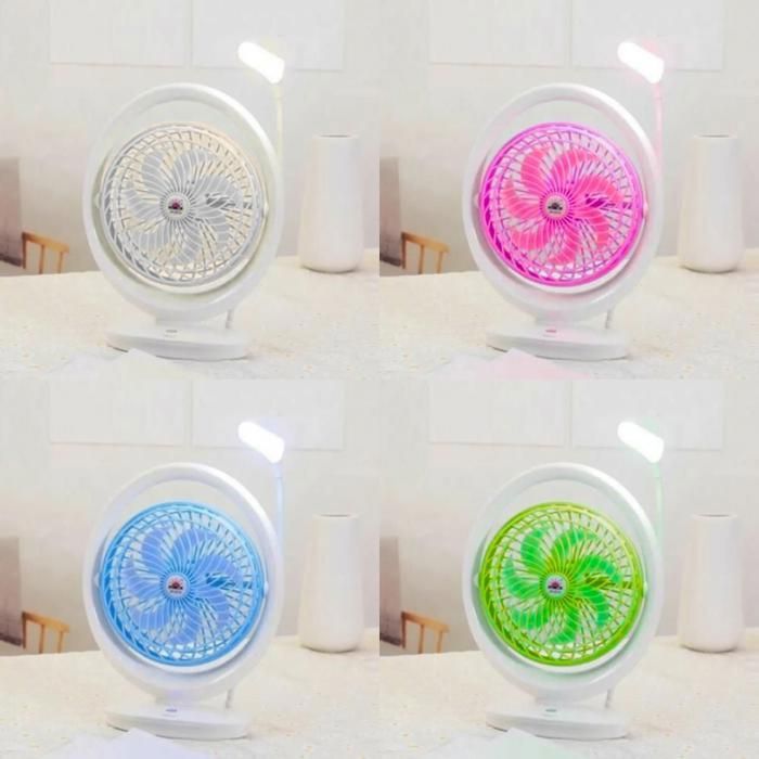 Ventilateur de table usb led rechargeable (Couleur aléatoire)
