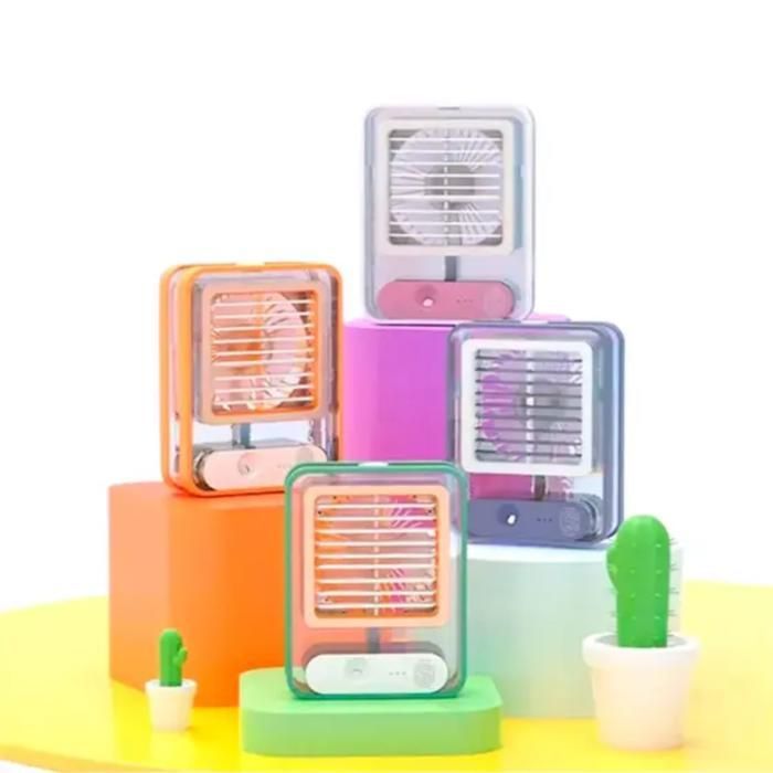 Ventilateur mini brumisateur led rechargeable (couleur aléatoire)