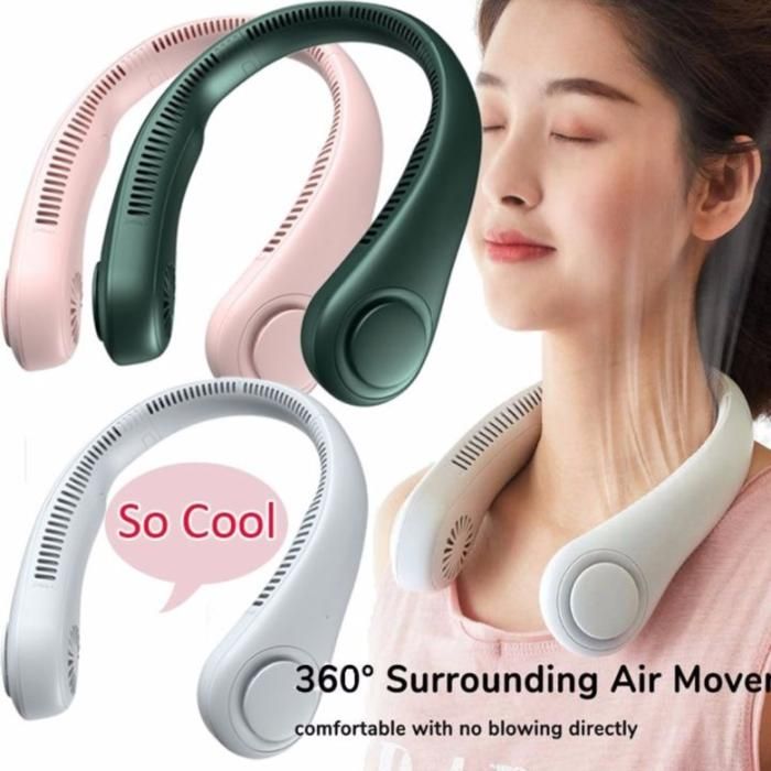 Ventilateur de cou portable sans pales à 360° (Couleur aléatoire)