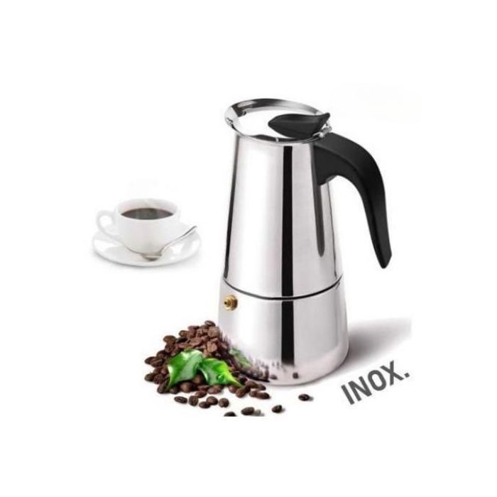 Cafetière expresso en acier inoxydable, machine à café moka 2 tasses