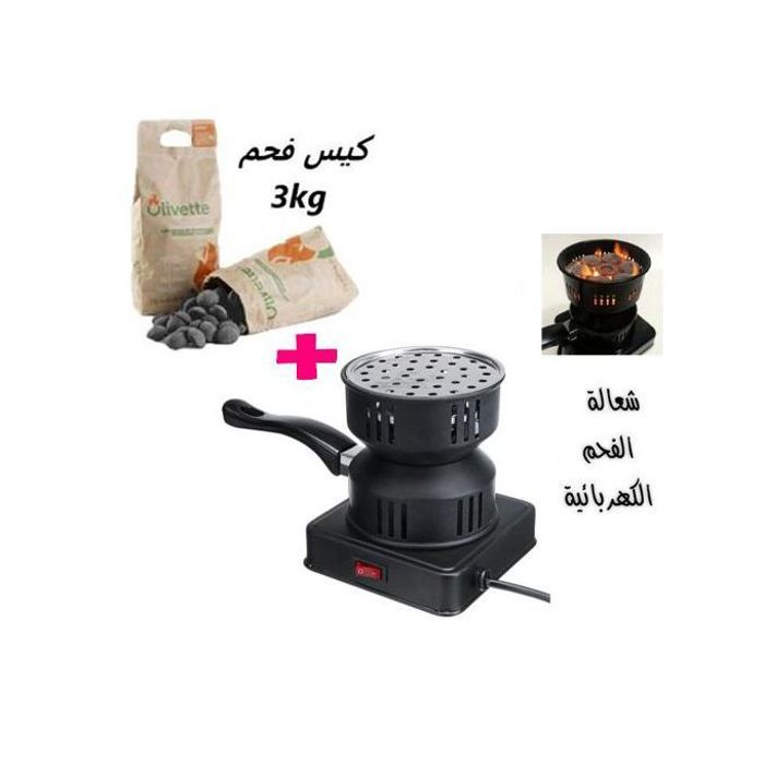 Appareil d'allumage électrique pour charbon portable 220v sac de charbon naturel sans fumée de 3 kg