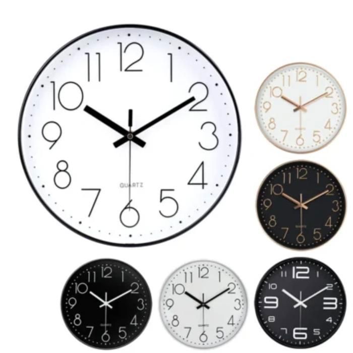Horloge murale moderne blanche 30cm (Couleur aléatoire)