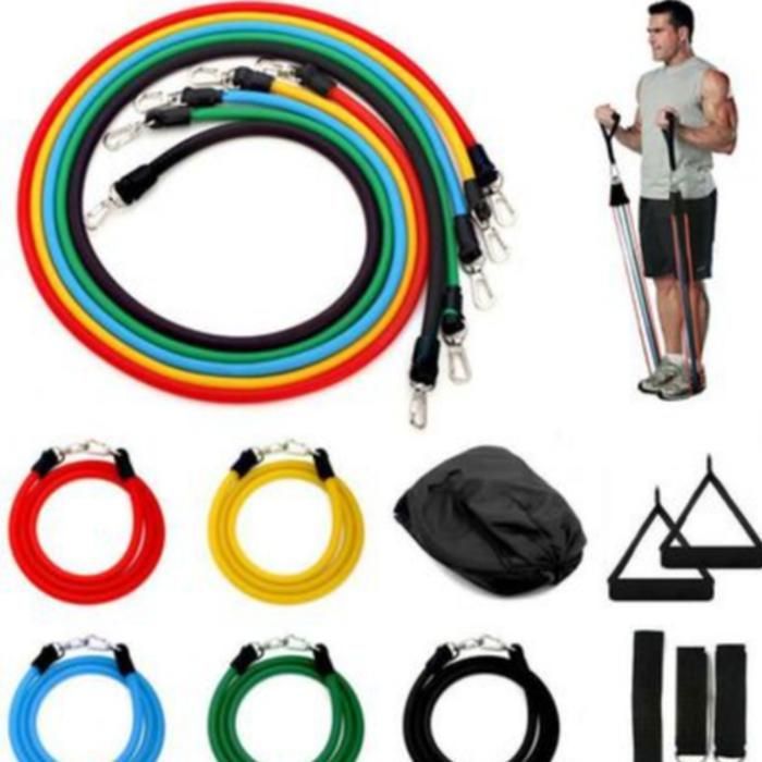Kit fitness bandes elastiques résistance majestic(Couleur aléatoire)