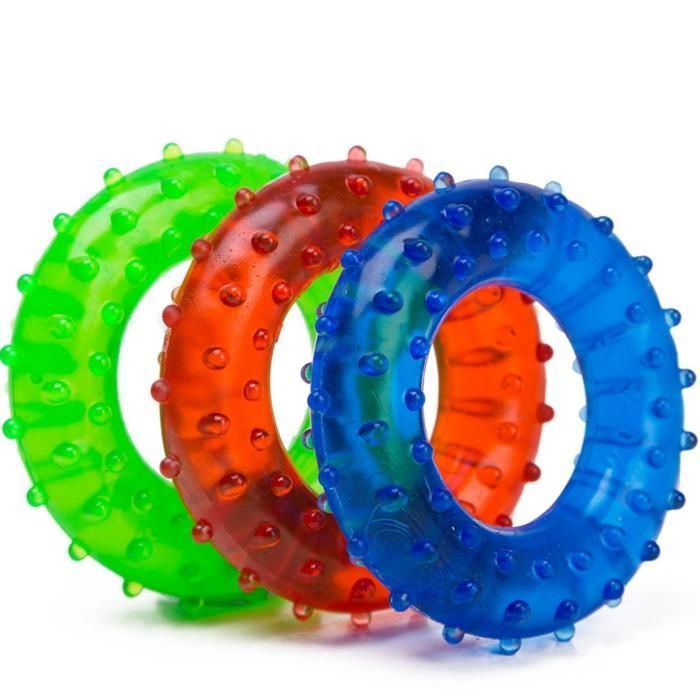 Anneau préhenseur en caoutchouc 20kg pour l’exercice des doigts et des mains (Couleur aléatoire)