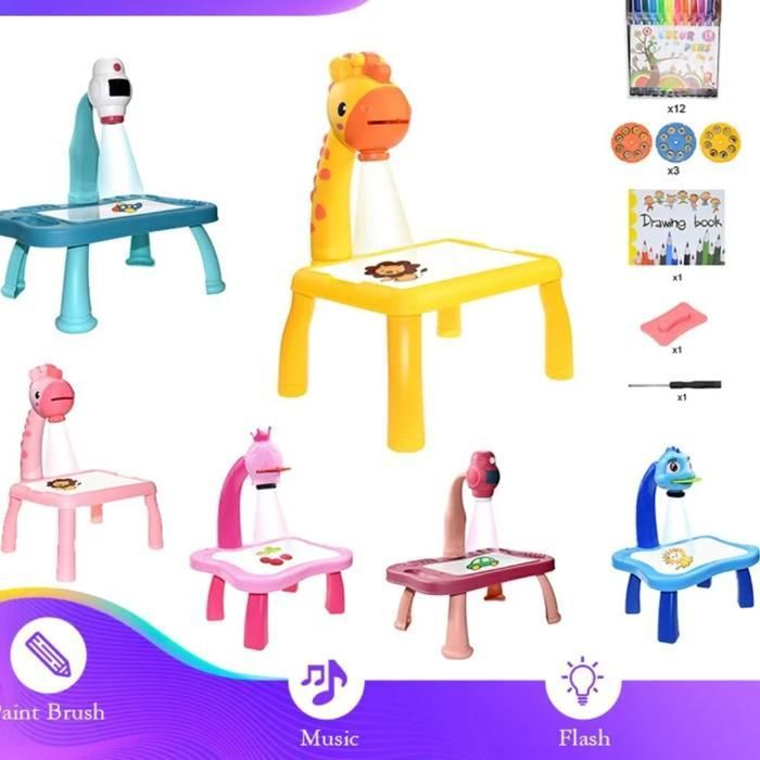 Tableau de dessin magique avec projecteur led (Couleur aléatoire)