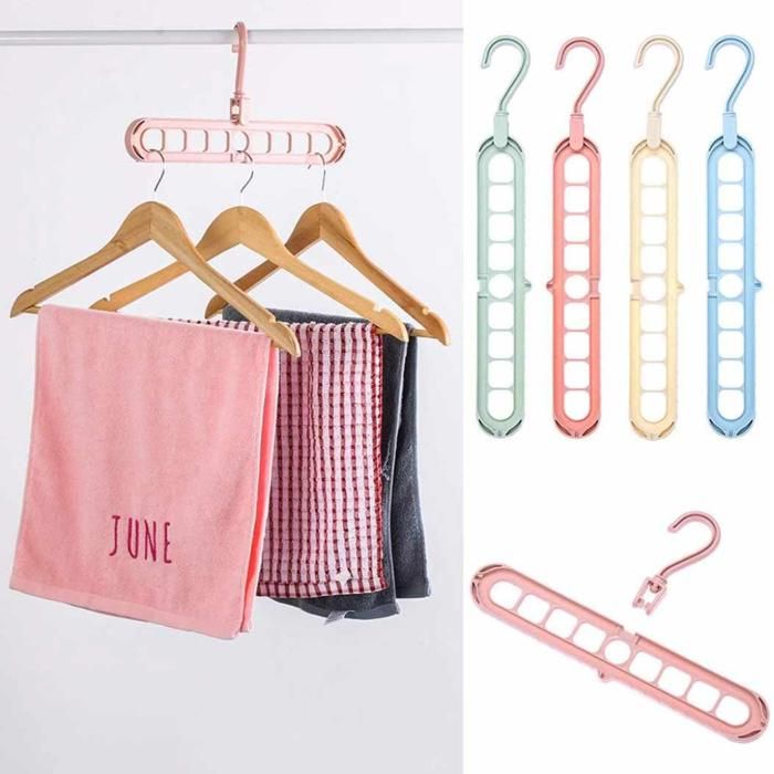 Cintre - GENERIC - Jaune - Plastique de haute qualité - Gain de place - Multi-usage