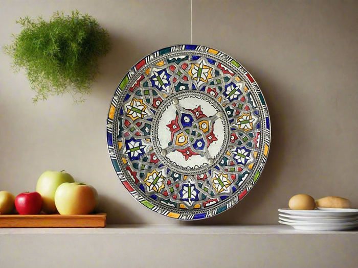Assiette décorative authentique marocaine