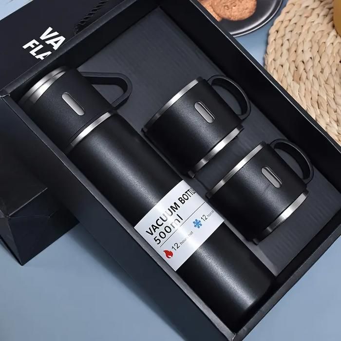 Set de Thermos Isothermes en Acier Inoxydable - 16.9 oz (500 ml) - Gardez Vos Boissons Chaudes ou Froides Pendant des Heures