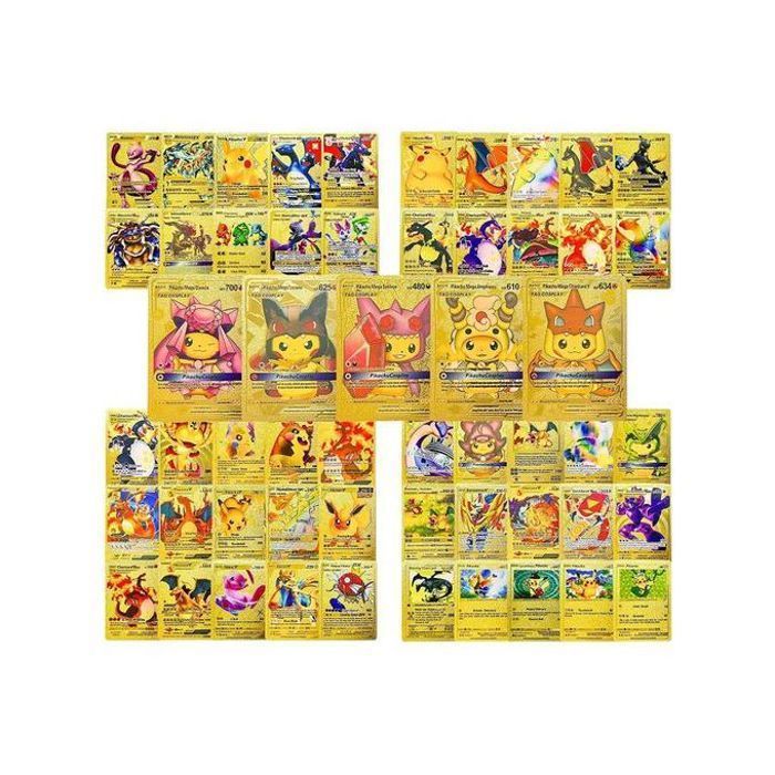 Lot de 55 Cartes Rares Dorées, un cadeau idéal pour les collectionneurs