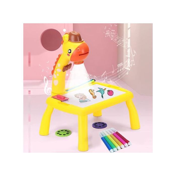 Table de Peinture Artistique pour Enfants avec Projecteur, pour stimuler la créativité