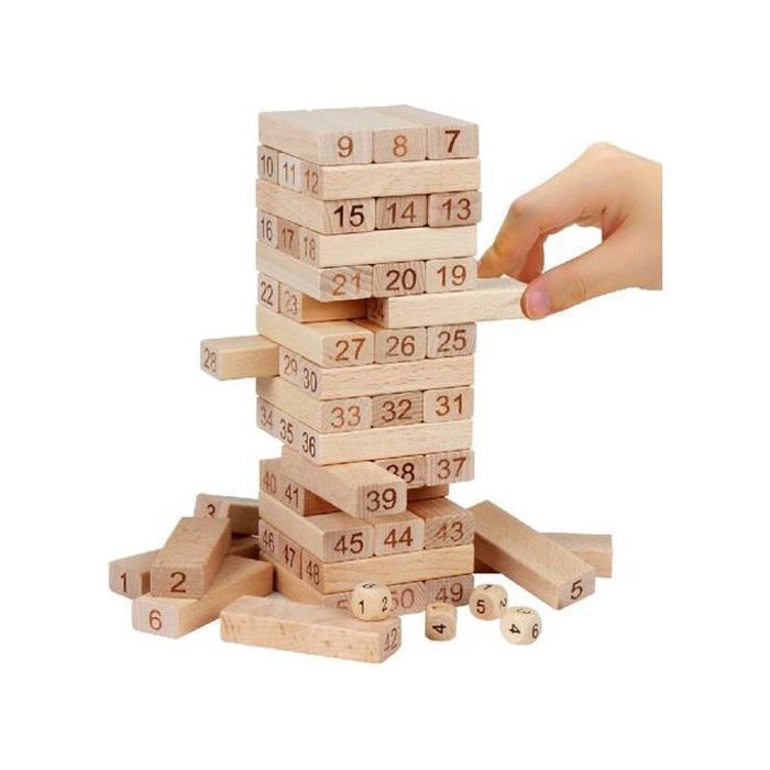 Jeu de Jenga en bois classique : un défi pour toute la famille