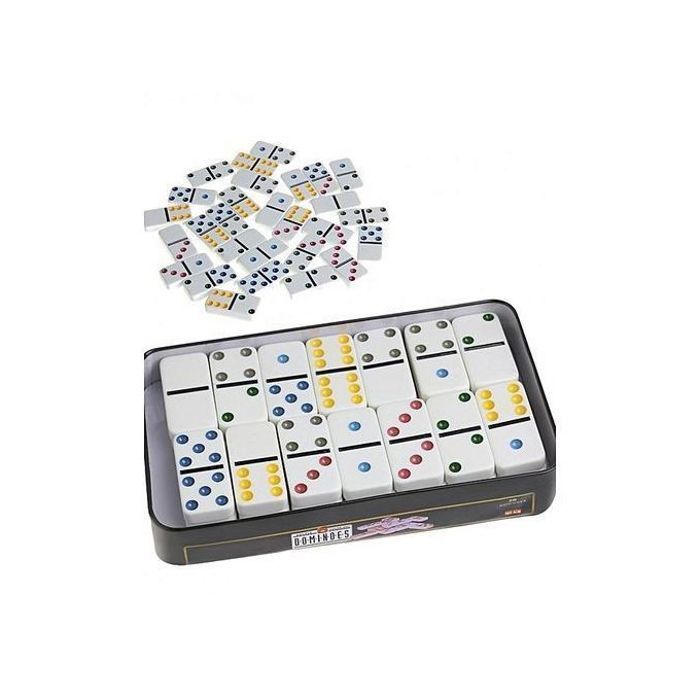 Domino - boîte métallique professionnelle de 28 dominos
