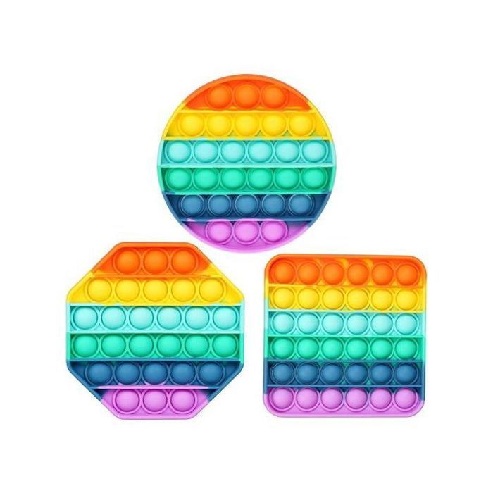 Pop it fidget toys pack 3, fidjetoys toy anti stress