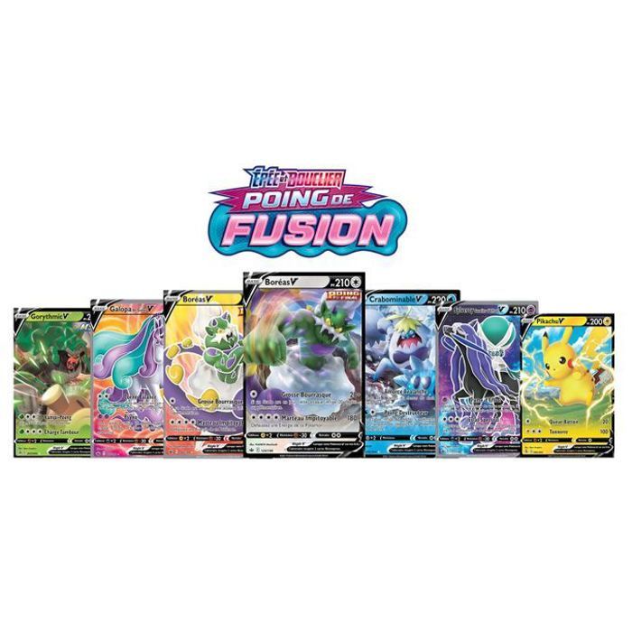 Pokemon lot de 50 cartes fusion strike rares + 8 cartes vmax