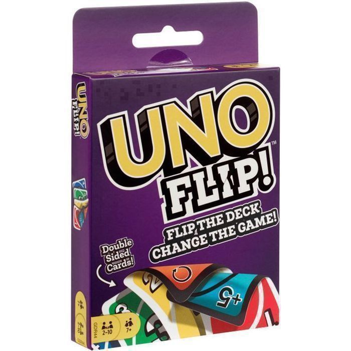 Uno - jeu de cartes famille - uno flip side