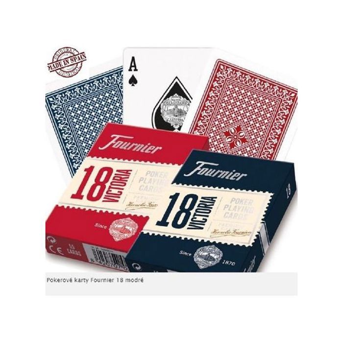 Jeu de cartes plastic coated rami et poker professionnel 'fournier'