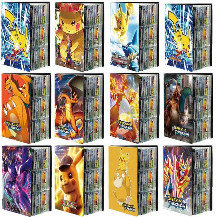 Grand album cahier range carte pokémon, yugioh ou uno - 52 cm, 432 cartes