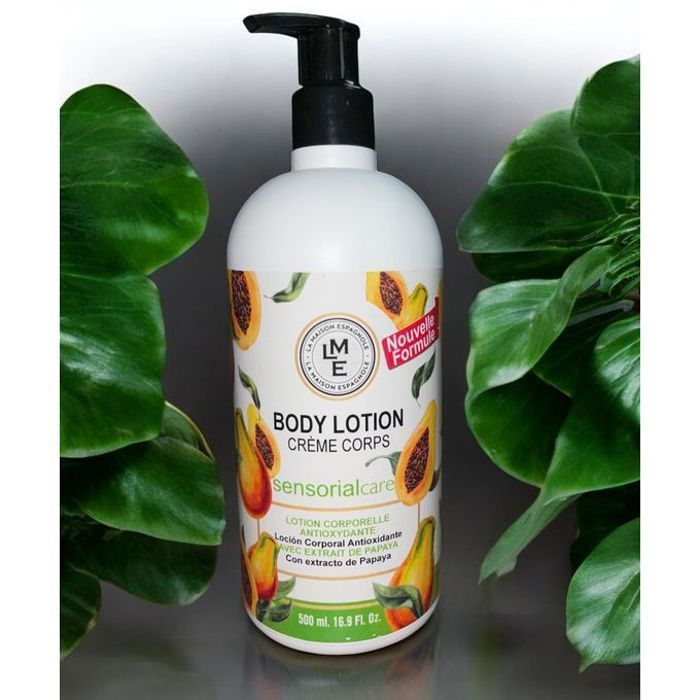 Lait Corps - Papaye - 500 ml - Hydratation Intense - Non gras - Peaux sèches