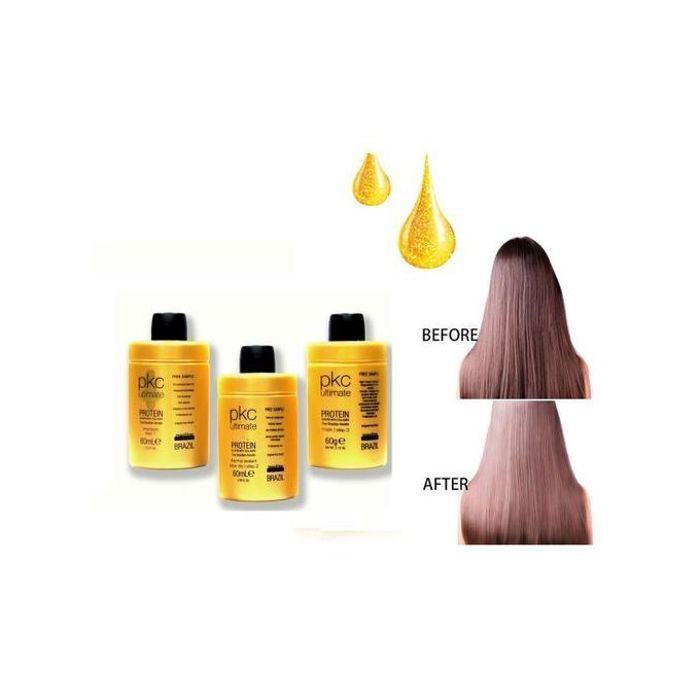 Kit Lissage PKC Ultimate Protein Keratin - Collagène - 3 x 60ml
