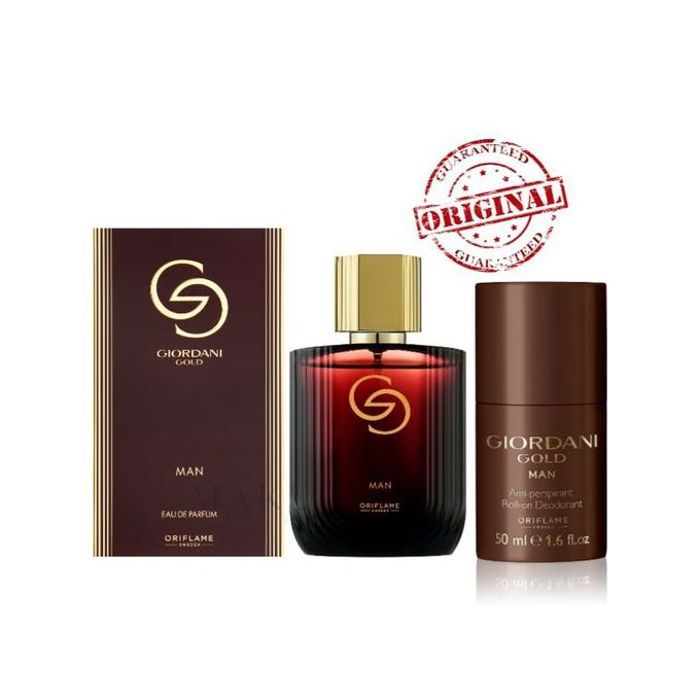 Pack cadeau Giordani Gold Man Oriflame pour homme - Eau de parfum 75ml + déodorant 50ml