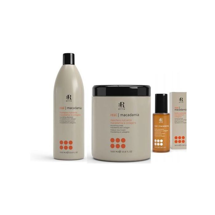 Pack Macadamia : Shampooing 1000ML + Masque 1000ML + Sérum 100ML Collagène original