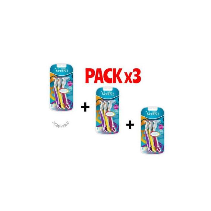 Pack de 3 boites de lames de rasoir Gillette Venus 3