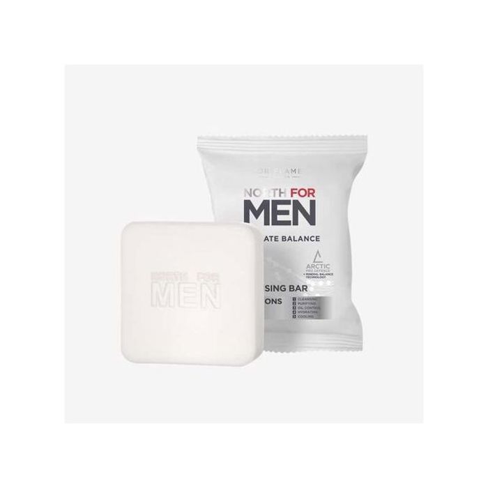 Savon North Oriflame - 5 en 1 - Homme - Nettoie, purifie, tonifie, contrôle sébum