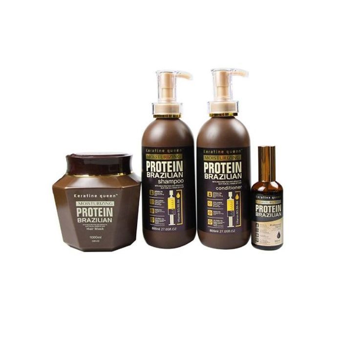 Traitement capillaire à la kératine brésilienne Keratin Queen pour tous types de cheveux - 200ml